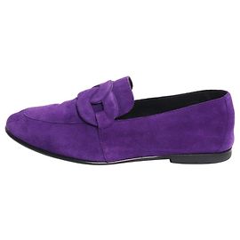 Hermès Mocasines de ante morados con motivo de cadena - size EU 36 (UK 3)