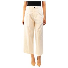 Autre Marque Calças plissadas brancas - size UK 8