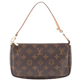 Louis Vuitton Braune vintage 1999 Monogram Pochette Tasche