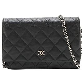 Chanel Wallet on Chain in pelle caviar matelassé nera 2013