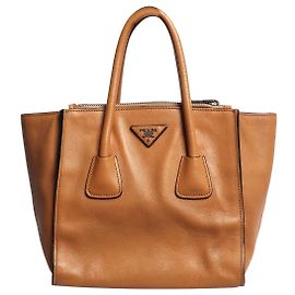 Prada Tan Twin Pocket 2-Wege-Tasche