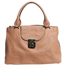 Chloé Elsie Leder-Tote-Bag Peach
