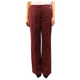 Gabriela Hearst Wollhose in Burgundrot - size UK 12