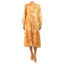 Zimmermann Leinenkleid mit gelbem Sternendruck - size UK 12