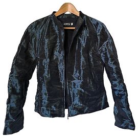 Veste Aspesi en tissu technique bleu et noir