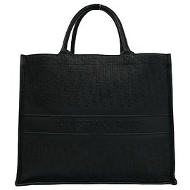 Bolso Christian Dior Book Tote de piel con logotipo Trotter grabado