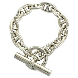 Hermès Pulsera de Dijes Hermes Chaine d'Ancre GM Silver