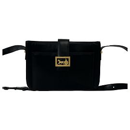 Céline Celine Crossbody-Tasche aus Leder in Schwarz