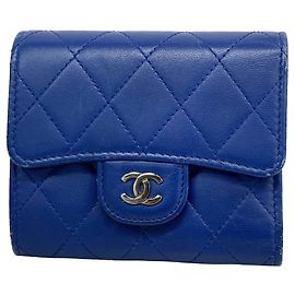 Cartera Tri-Fold Chanel en Azul