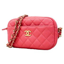 Borsa a tracolla Chanel Matelassé con catena in rosa