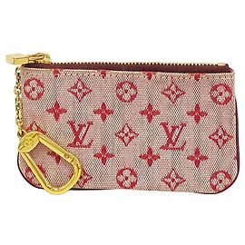 Louis Vuitton Monogram Mini Lin Pochette Clé M92238 Cerise Münzbeutel