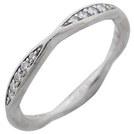 Bague Camélia Chanel en platine avec diamant