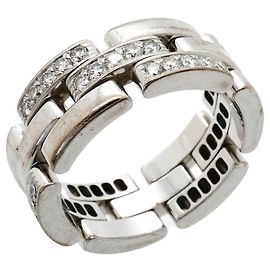 Cartier Maillon Panthère Ring mit 3 Reihen Diamanten