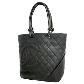 Borsa Tote Chanel Cambon in pelle di agnello