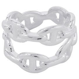 Hermès Anillo Hermes Double Row Silver