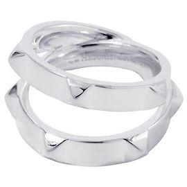 Hermès Anello Hermes Clou de H Double Round Silver