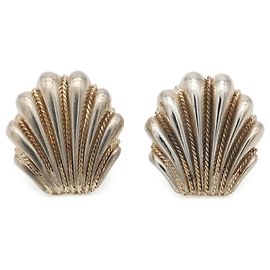 Autre Marque Pendientes de botón Tiffany Shell Motif