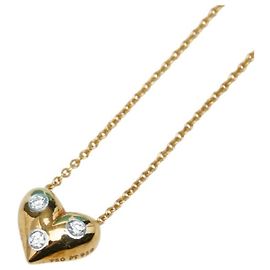 Autre Marque Tiffany & Co. Diamond Dots Herz-Halskette aus Gelbgold und Platin