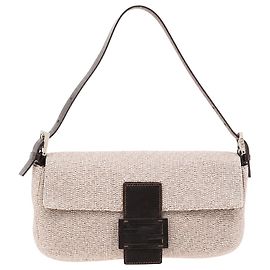 Borsa a mano Fendi Baguette in pelle con perline