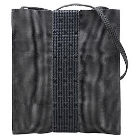 Hermès Hermes Herline Crossbody-Schultertasche aus grauem Canvas
