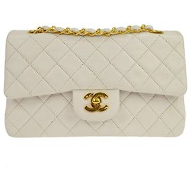 Chanel Vintage Classic Double Flap Quilted Lambskin Small