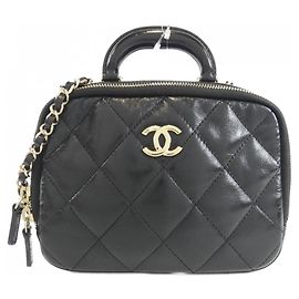 Borsa a mano Chanel in pelle nera