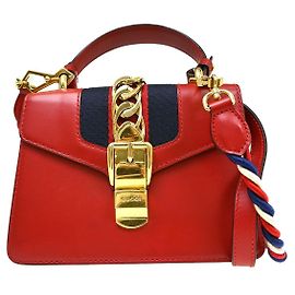 Gucci Sylvie Top Handle Leather Mini