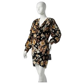 Autre Marque Vestido corto Saint Laurent de terciopelo estampado floral