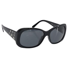 CHANEL Sonnenbrille Kunststoff Black CC Auth BA15678V