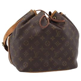 LOUIS VUITTON Monogram Petit Noe Shoulder Bag M42226 LV Auth 203276