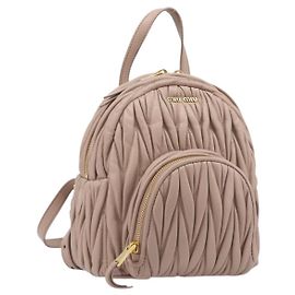 Zaino Miu Miu Matelassé in pelle rosa oro Auth 201912V