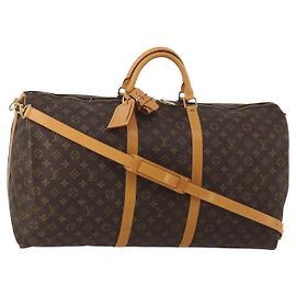 LOUIS VUITTON Monogram Keepall Bandouliere 60 Boston Bag M41412 LV Auth 198999V