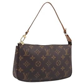 LOUIS VUITTON Monogram Pochette Accessoires Pouch M51980 LV Auth 203031