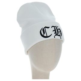 Chrome Hearts Beanie Hat Acrylic White Auth mr2898SM
