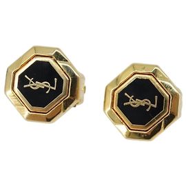 Autre Marque Pendientes SAINT LAURENT metal Gold Auth SW2828V