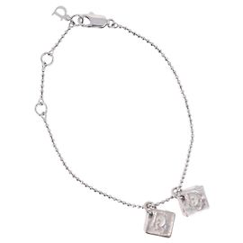 Bracelet Christian Dior Metal Silver Auth ti4011