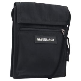 BALENCIAGA Explorer Schultertasche Canvas Black White 532298 Auth 202287A