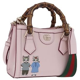 GUCCI Yuko Higuchi Bamboo Diana Small Tote Bag 3way Pink 841488 Auth 202070SM
