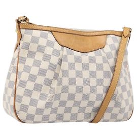 LOUIS VUITTON Damier Azur Siracusa PM Shoulder Bag N41113 LV Auth ka6159A