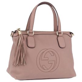 GUCCI Soho Handtasche aus Leder Rosa Goldton 308362 Auth 201141A