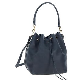 Autre Marque Borsa a tracolla SAINT LAURENT Emmanuel in pelle 2way Navy Gold Auth am12532A