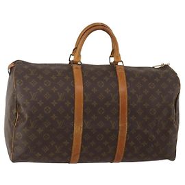 LOUIS VUITTON Monogram Keepall 50 Boston Bag M41426 LV Auth 200270