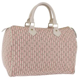 LOUIS VUITTON Mini Lin Croisette Speedy 30 Handtasche Rosa M95501 LV Auth 200729A