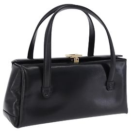 Borsa a mano GUCCI in pelle Outlet Nera Oro 000 1448 0539 Auth 202950V