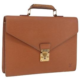 LOUIS VUITTON Epi Serviette Conseiller Case Zipangu Gold M54428 LV Auth 203011