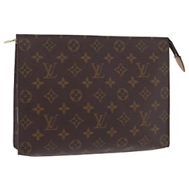 LOUIS VUITTON Monogram Poche Toilette 26 Pouch M47542 LV Auth 201299