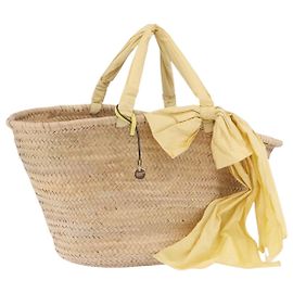 Borsa a mano VALENTINO in rafia beige e oro autentica bs36900V