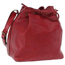 Borsa a tracolla LOUIS VUITTON Epi Petit Noe Rossa M44107 LV Auth ka5541