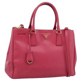 Borsa a mano PRADA Galleria in pelle Safiano 2way Pink Gold Auth 203457V