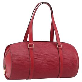 Borsa a mano LOUIS VUITTON Epi Soufflot Rossa M52227 LV Auth 202967